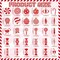 30-Piece Christmas Candy Diamond Painting Keychains – Red & White 5D DIY Hanging Ornaments, Candy Pendant Diamond Art for Adults & Beginners, Holiday Craft Decor